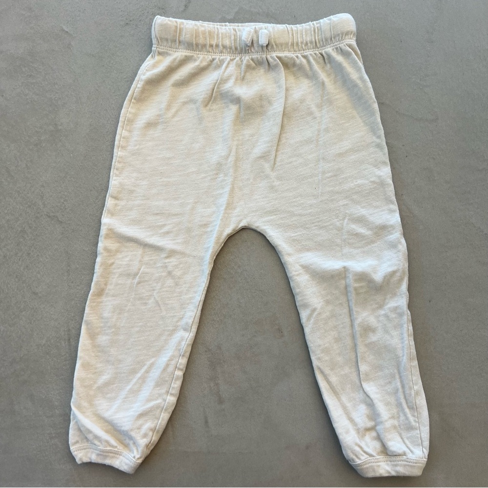 LITTLE CO BABY Toddler‎ Joggers Pants, Cream, 24m - Picture 2 of 5
